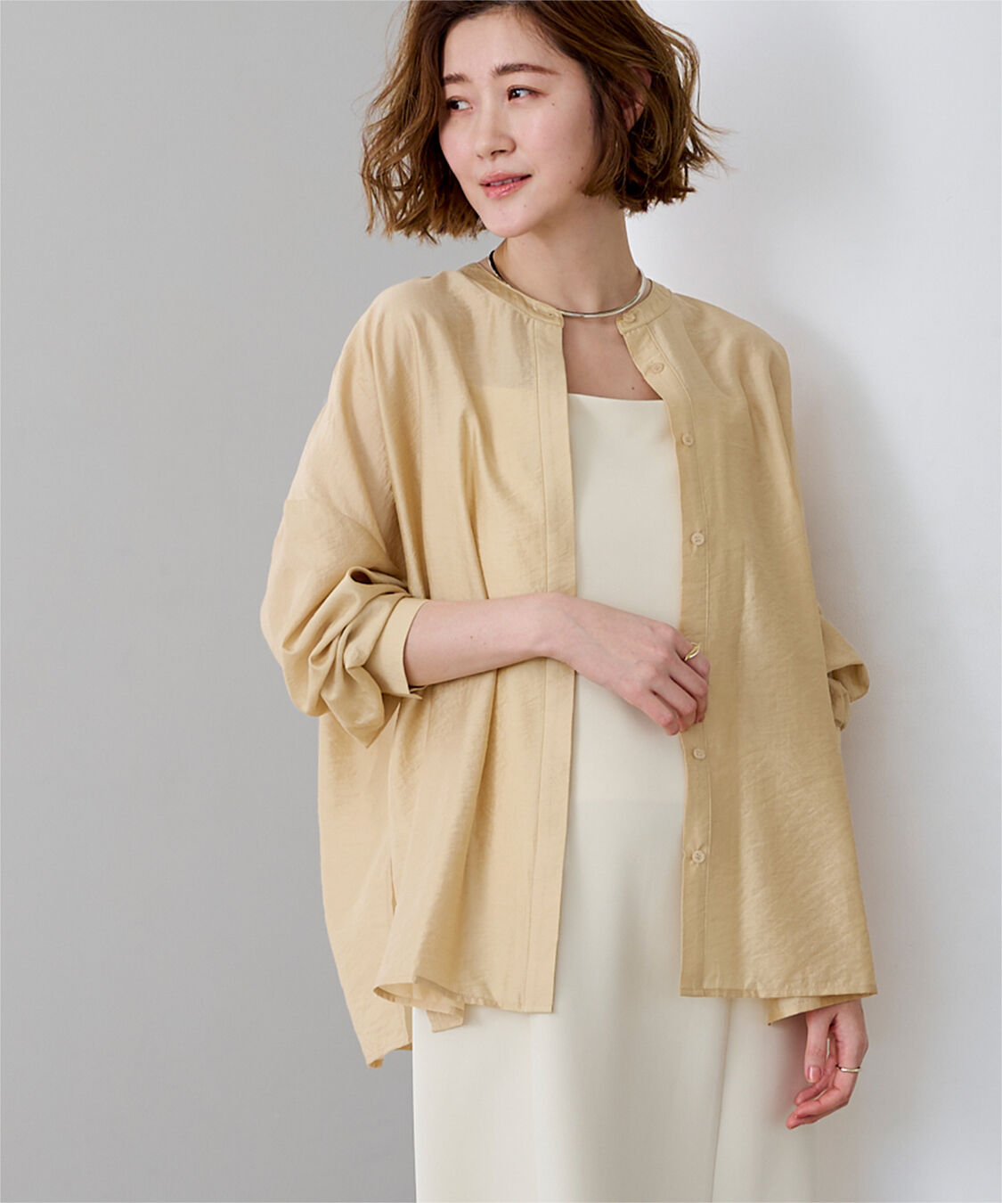 ur's「バックヨークシアーシャツ」|シャツ・ブラウス|ゴールド