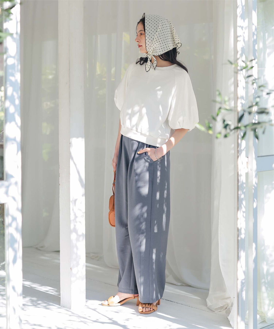 titivate「カットソーパフスリーブトップス」|Tシャツ・カットソー|