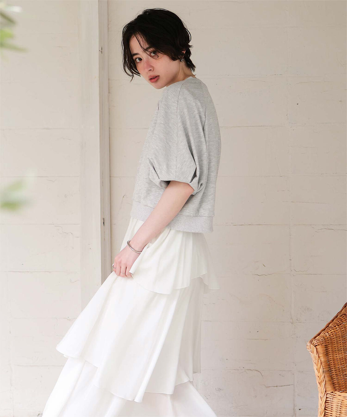 titivate「カットソーパフスリーブトップス」|Tシャツ・カットソー|