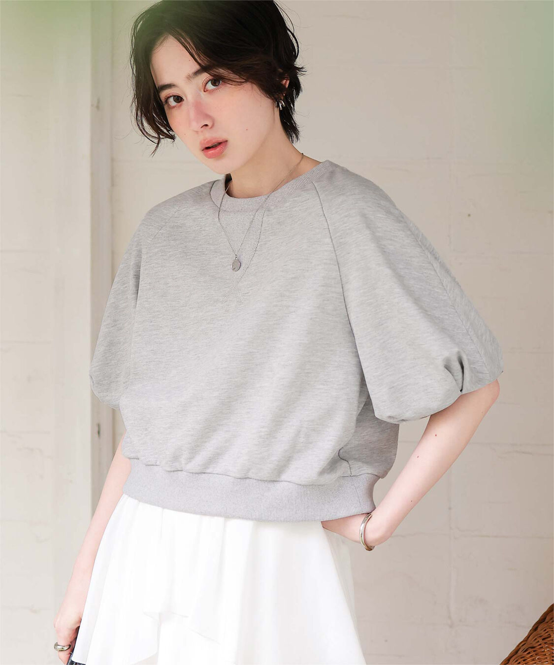 titivate「カットソーパフスリーブトップス」|Tシャツ・カットソー|