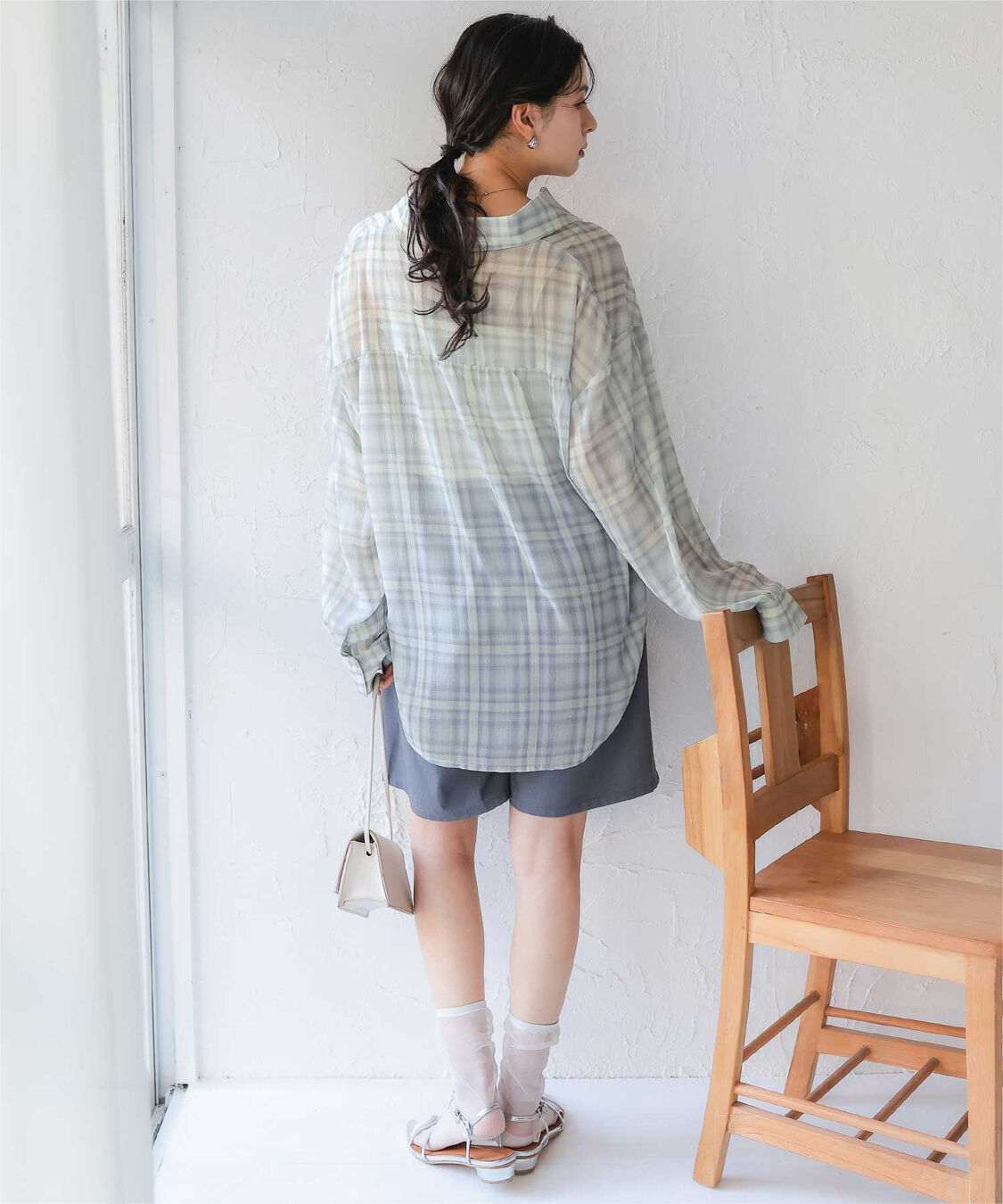 titivate「シアーチェックデザインシャツ」|シャツ・ブラウス|