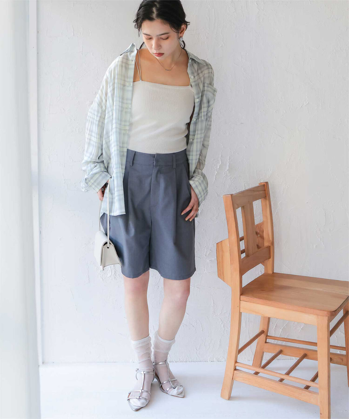 titivate「シアーチェックデザインシャツ」|シャツ・ブラウス|