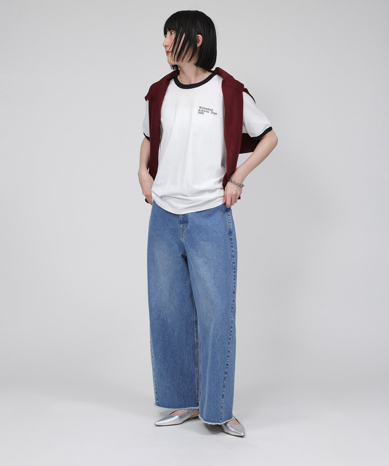 BABYLONE「バレルレッグデニムパンツ」|デニム|