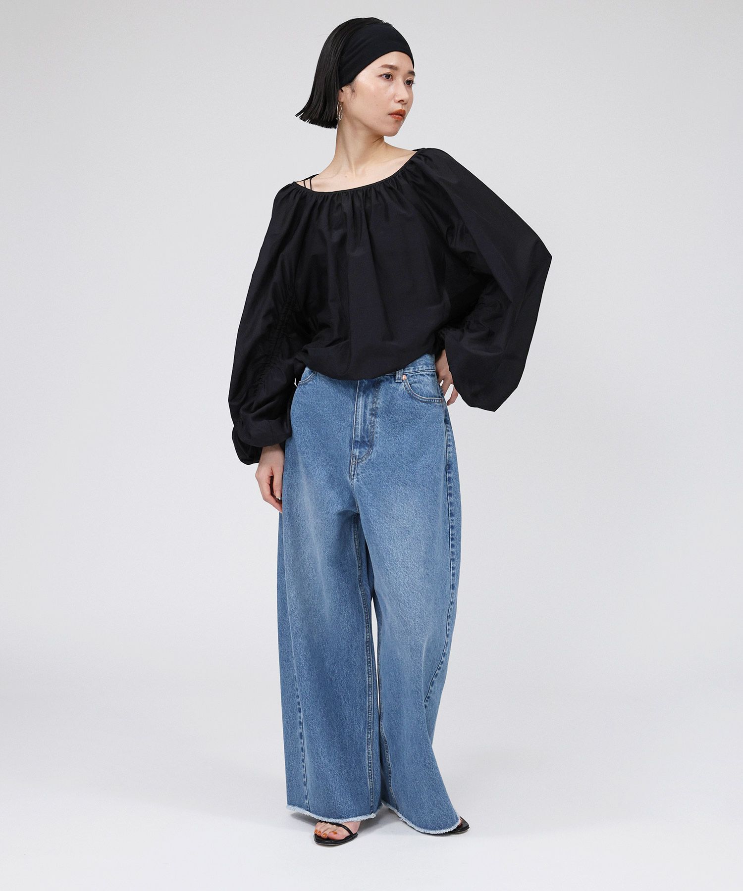 BABYLONE「バレルレッグデニムパンツ」|デニム|