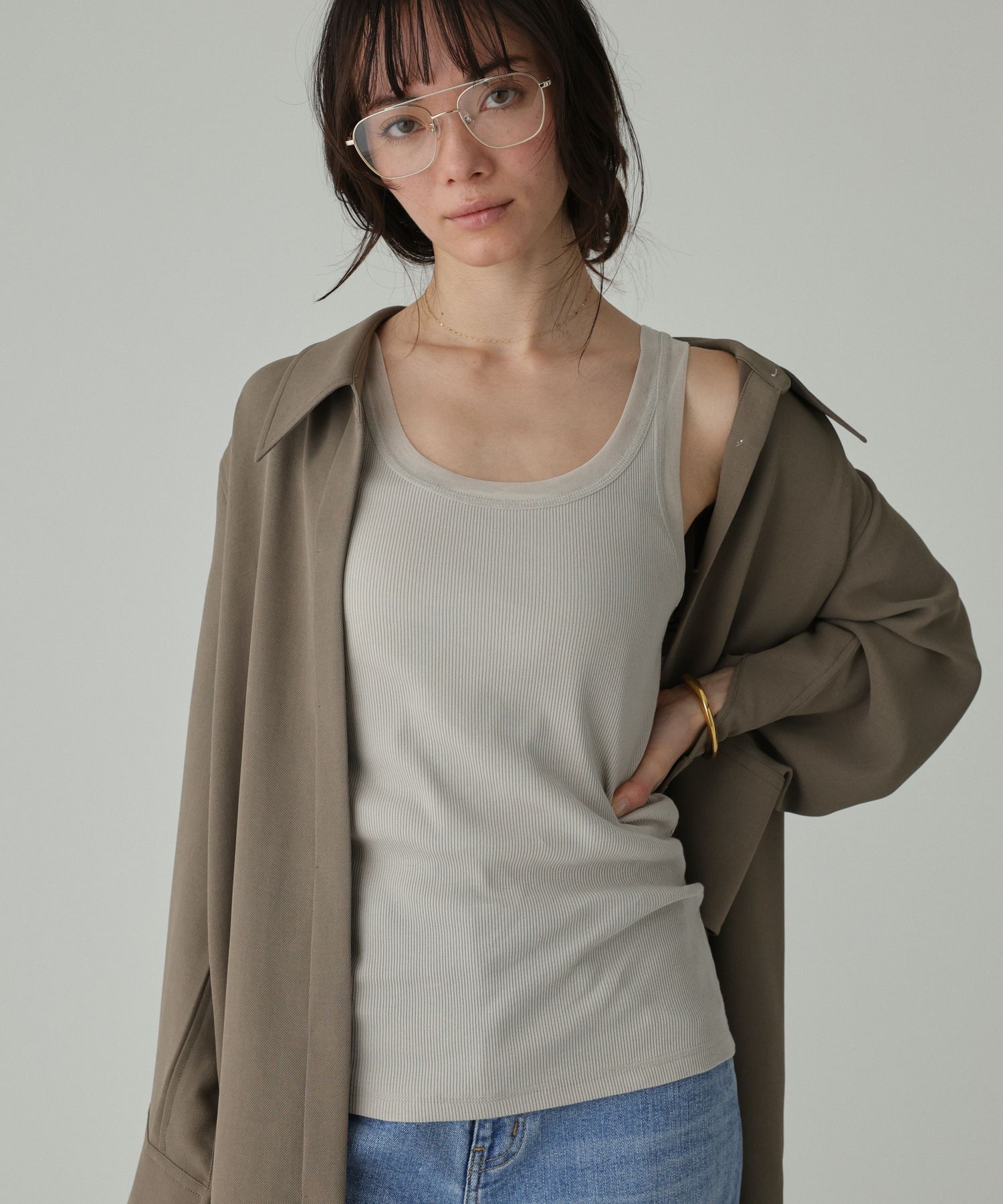 BABYLONE「チュールリブタンクトップ」|タンクトップ|