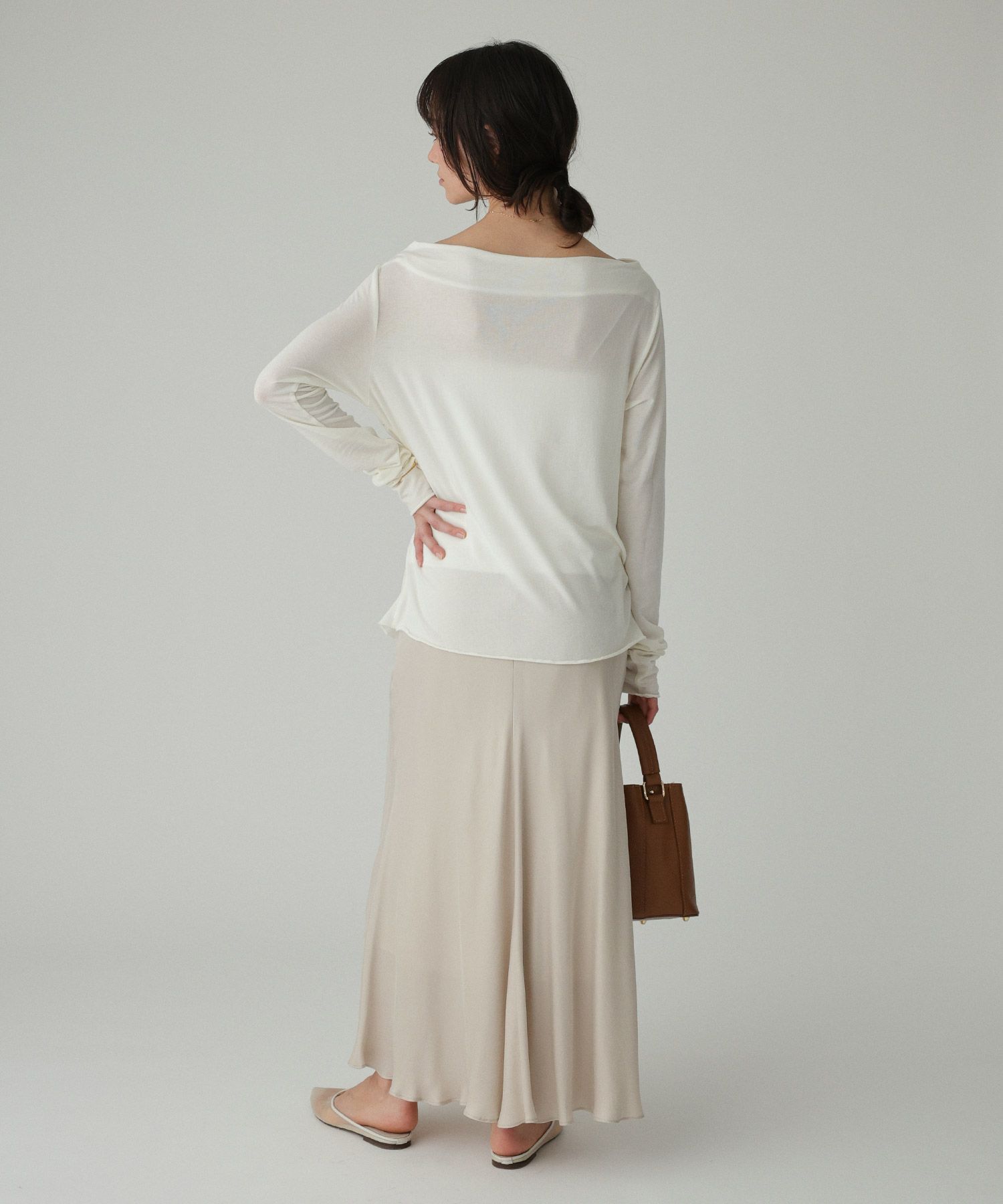 BABYLONE「【手洗い可】ギャザーベアテンカットソー」|Tシャツ・カットソー|