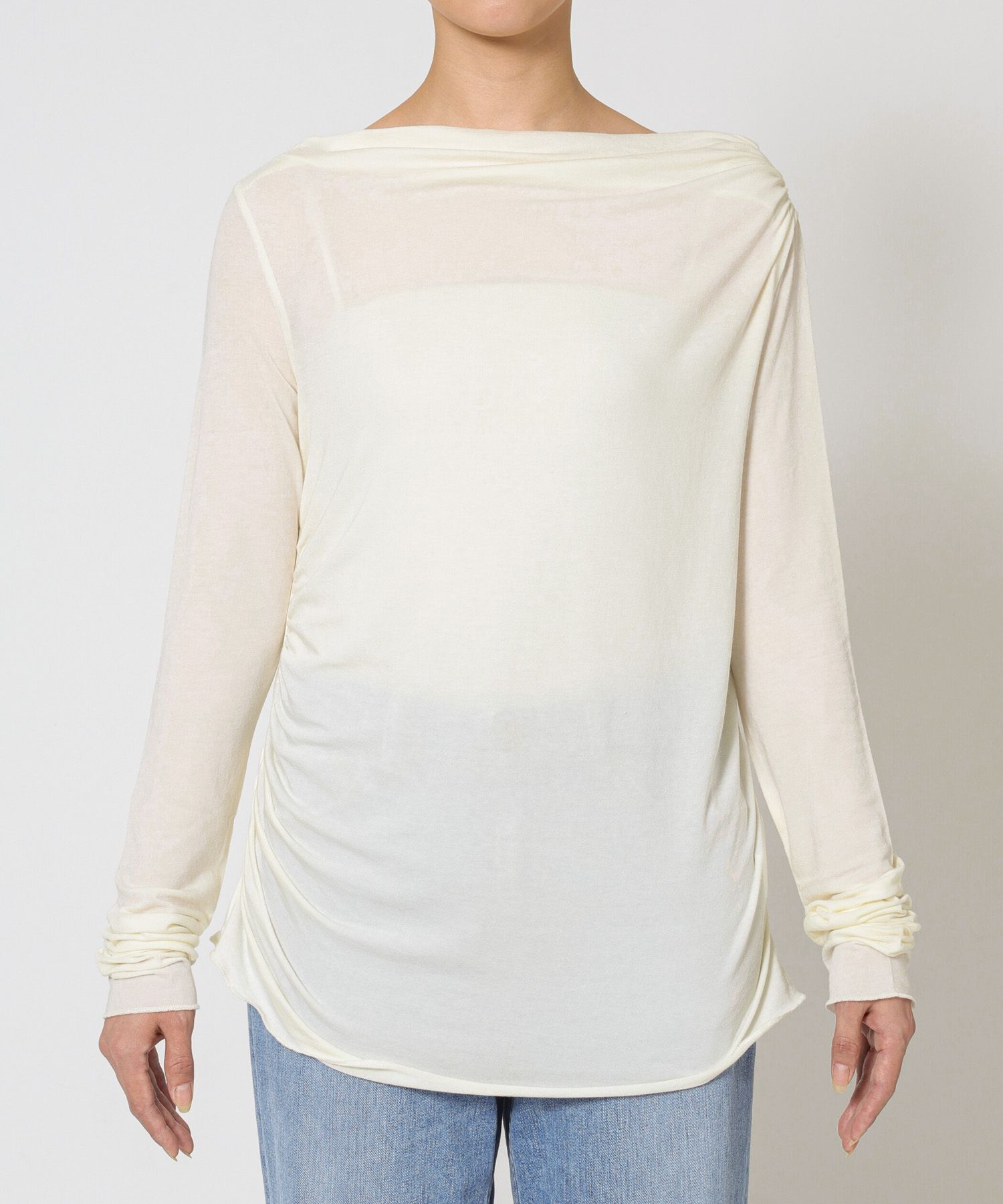 BABYLONE「【手洗い可】ギャザーベアテンカットソー」|Tシャツ・カットソー|