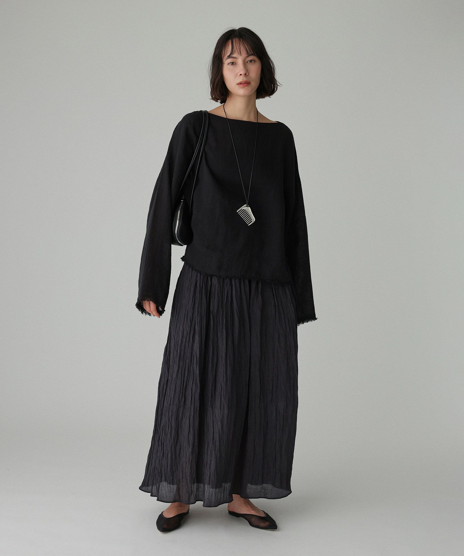 BABYLONE「楊柳タックフレアスカート」|スカート|