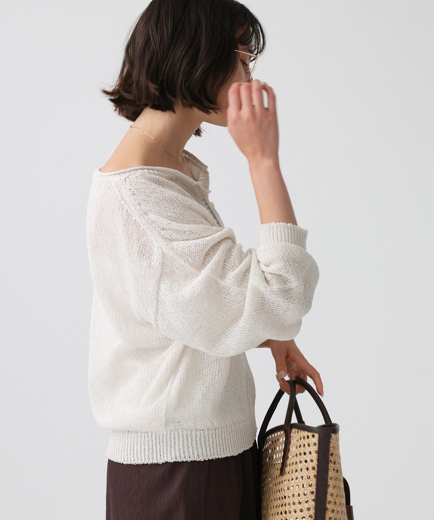 BABYLONE「ペーパー2WAYプルオーバー」|ニット・セーター|