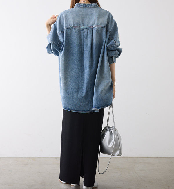  「【累計1万枚突破！名品】ヴィンテージライクデニムバンドカラーシャツ」|シャツ・ブラウス|