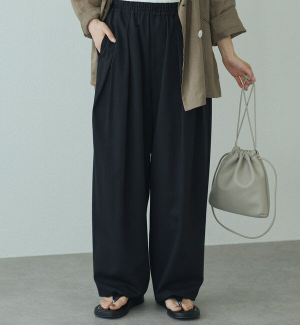  「【新色追加】ツータックウエストゴムストレッチパンツ」|その他|