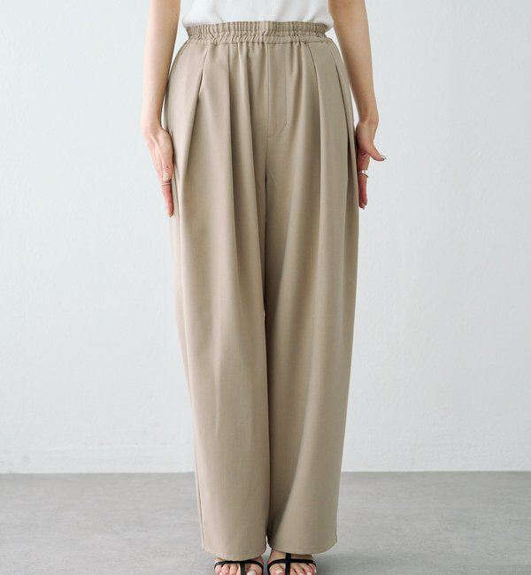  「【新色追加】ツータックウエストゴムストレッチパンツ」|その他|