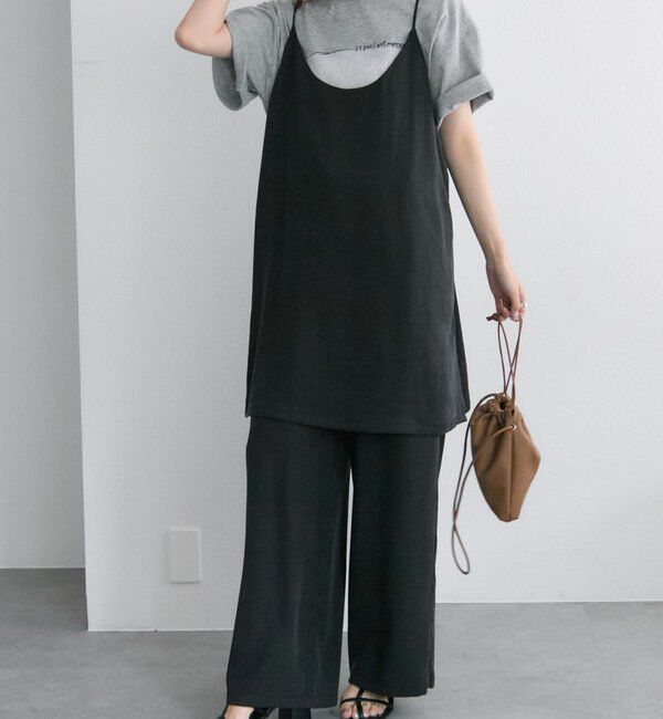  「【着回し力◎/セットアイテム】ソフトツイルキャミチュニック+パンツセット」|その他|