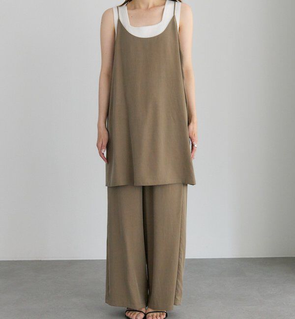  「【着回し力◎/セットアイテム】ソフトツイルキャミチュニック+パンツセット」|その他|