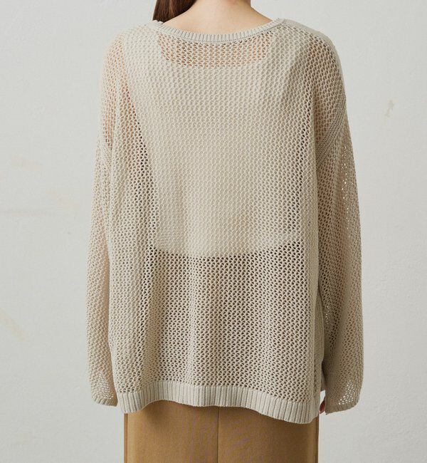  「ワイドスリーブメッシュニット」|ニット・セーター|