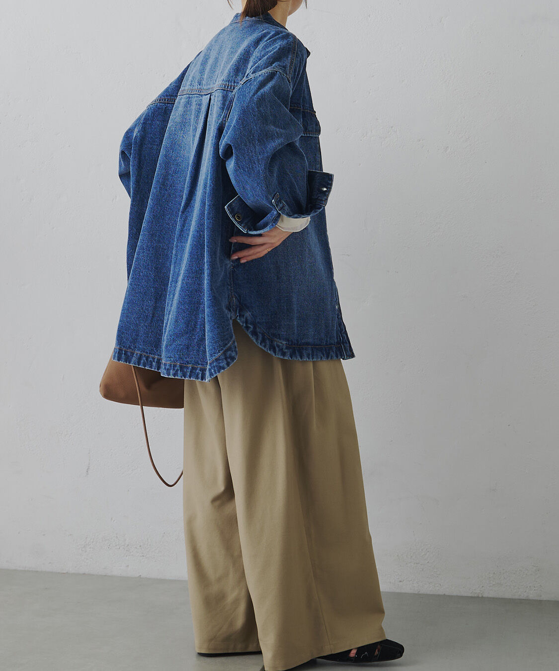  「コーンデニムバンドカラーデニムジャケット」|テーラードジャケット|