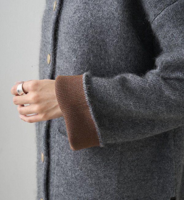  「Wフェイスニットノーカラーハーフコート」|その他|