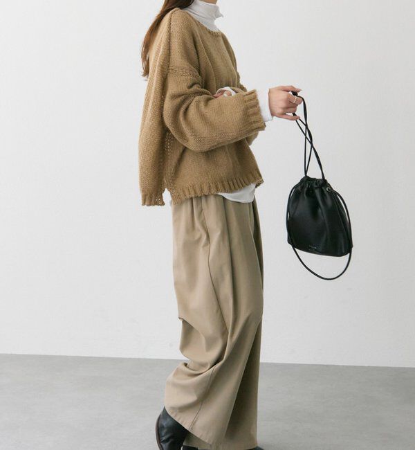  「コットンレーヨンツータックワイドパンツ」|その他|