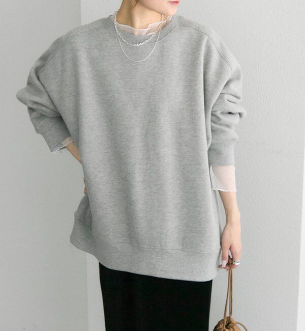  「シンプル裏起毛スウェットプルオーバー」|プルオーバー|