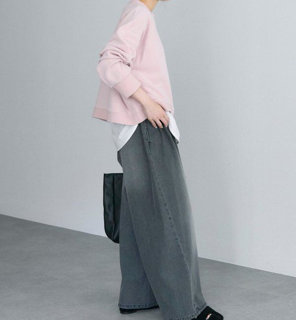  「シンプル裏起毛スウェットショートプルオーバー」|プルオーバー|