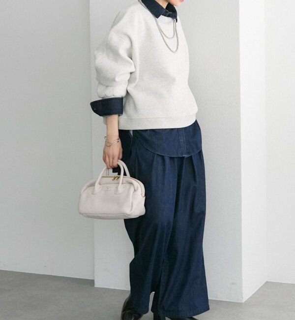  「シンプル裏起毛スウェットショートプルオーバー」|プルオーバー|