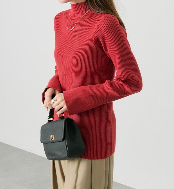  「【リバイバル/新色追加】プチハイネックリブニット」|ニット・セーター|
