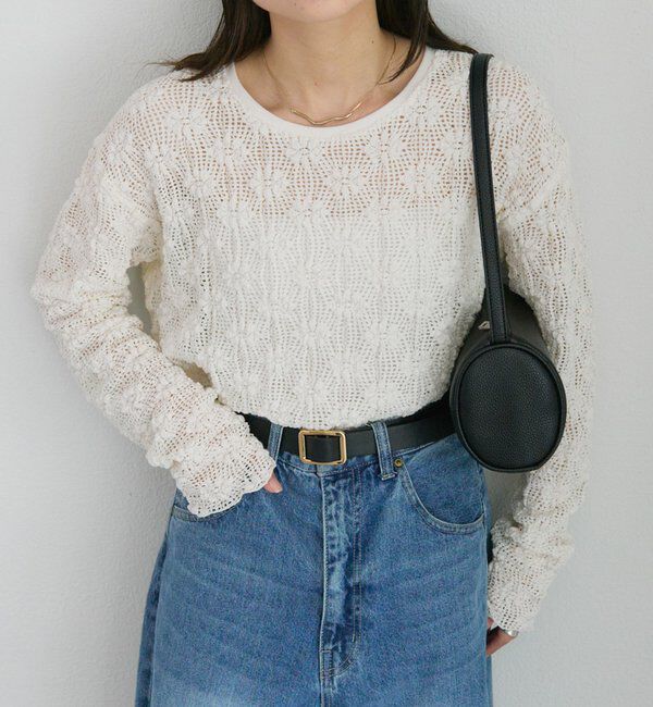  「フラワージャガードストレッチレースプルオーバー」|プルオーバー|