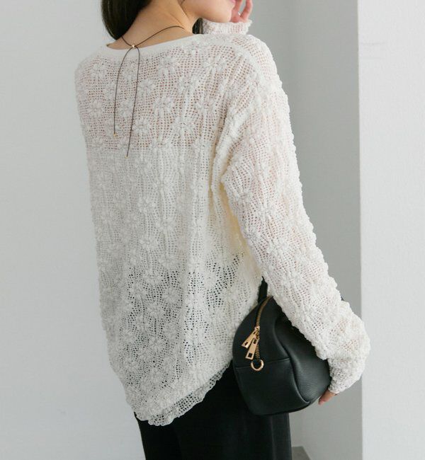  「フラワージャガードストレッチレースプルオーバー」|プルオーバー|