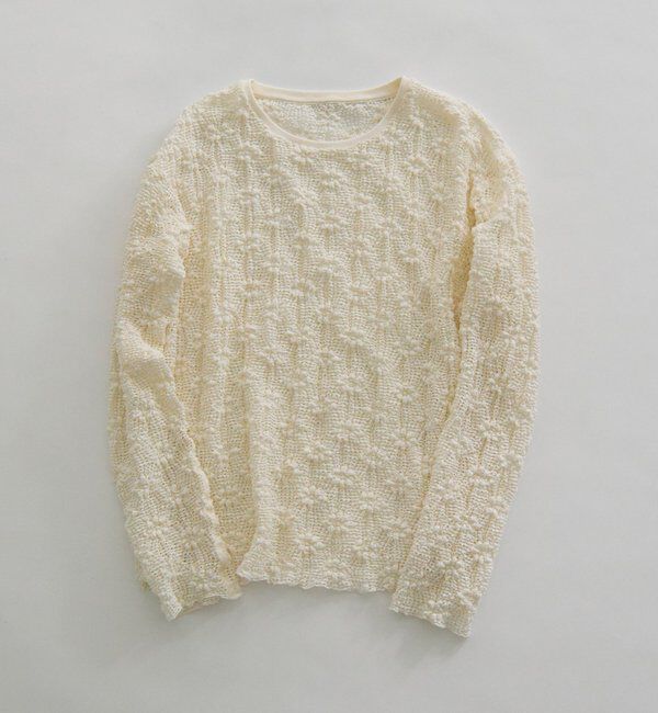  「フラワージャガードストレッチレースプルオーバー」|プルオーバー|