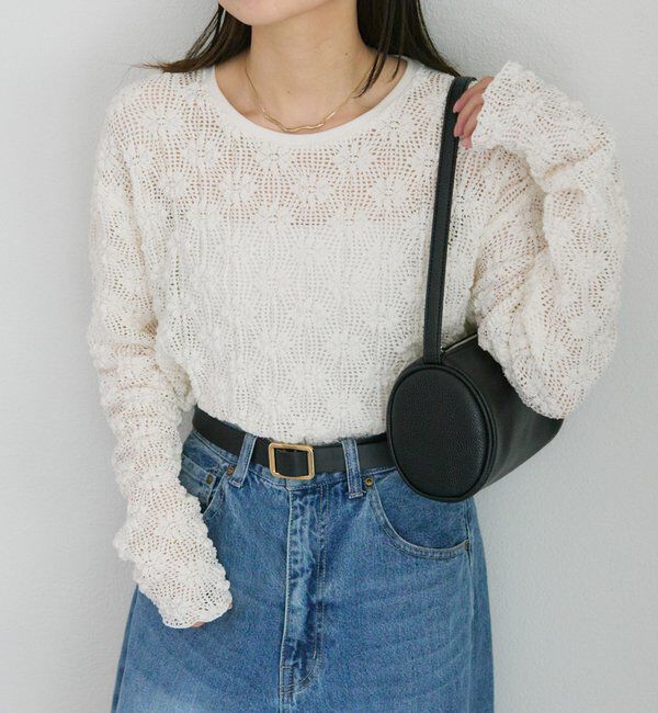  「フラワージャガードストレッチレースプルオーバー」|プルオーバー|