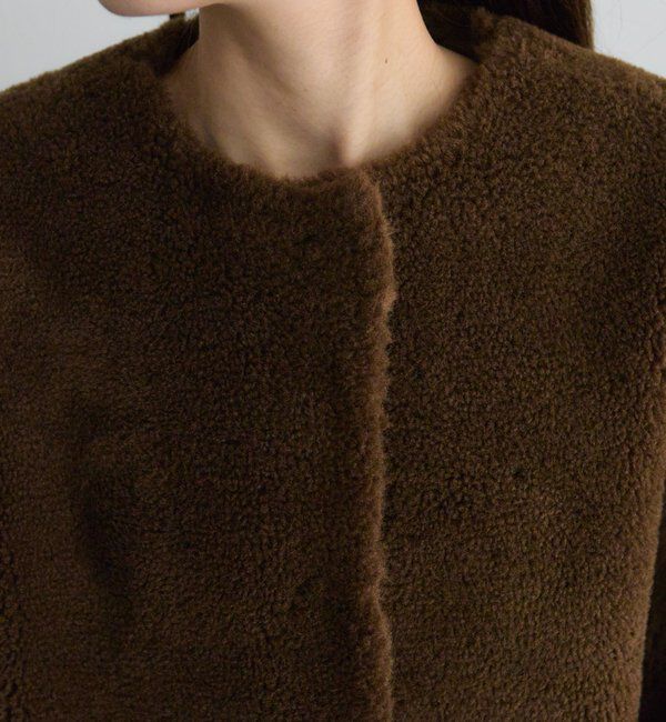  「リサイクルボアノーカラーコート」|ノーカラーコート|