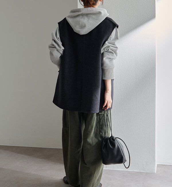  「ハンドメイド風ウール混ジレベスト」|ダウンベスト・ベスト|