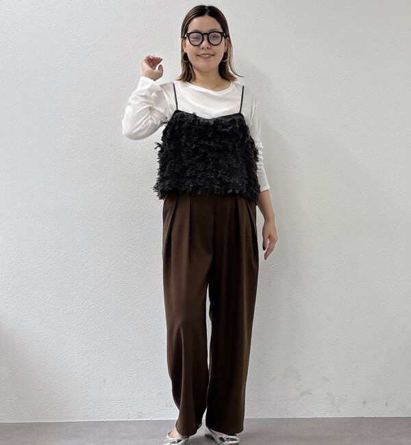  「【2サイズ/インフルエンサー企画】ツータック起毛スラックスパンツ」|その他|