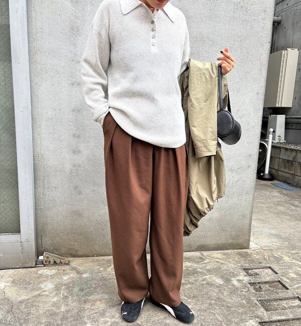  「【2サイズ/インフルエンサー企画】ツータック起毛スラックスパンツ」|その他|