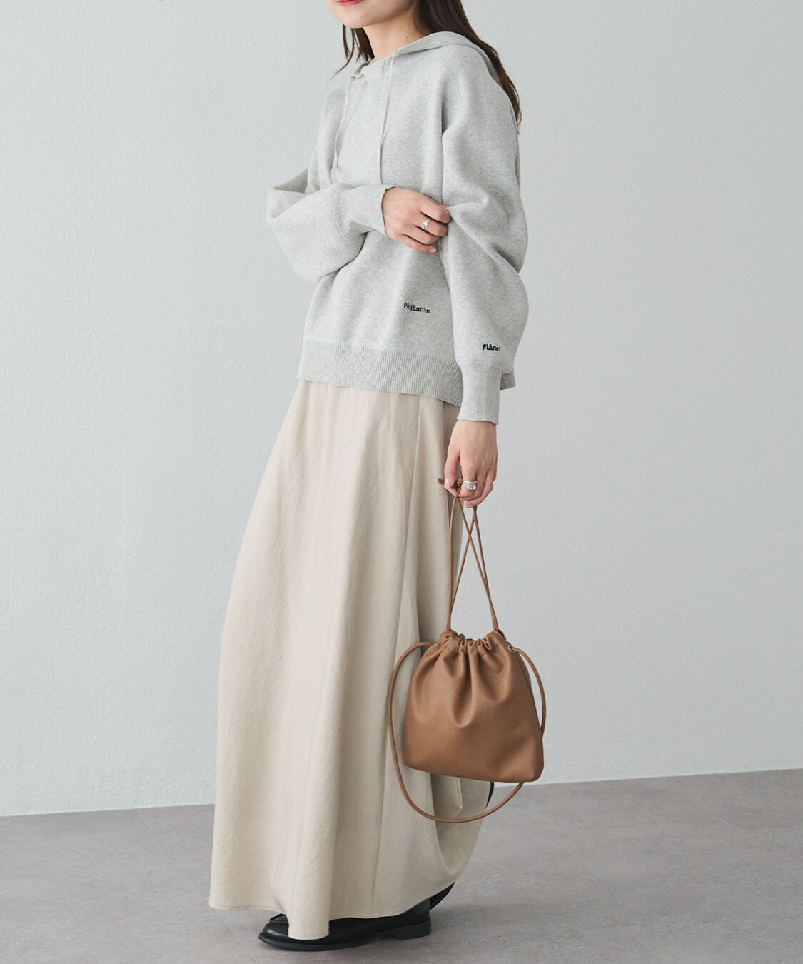  「スウェットライクダブルジャガードニットパーカー」|パーカー|