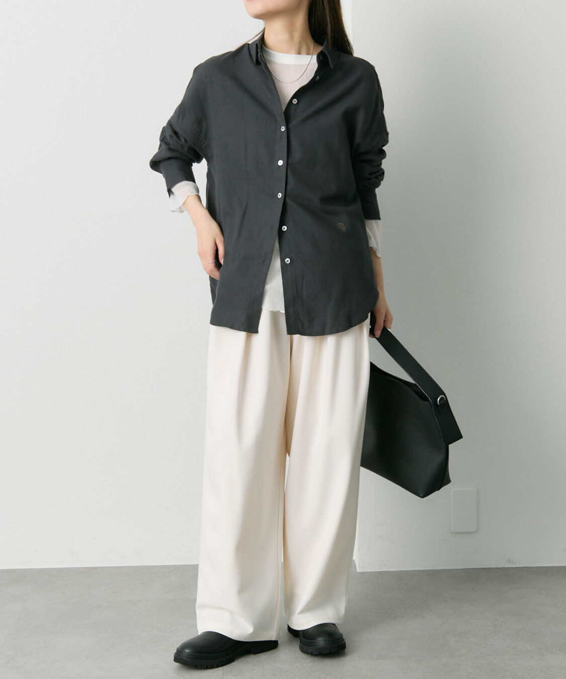  「起毛オーバーシャツブラウス」|シャツ・ブラウス|