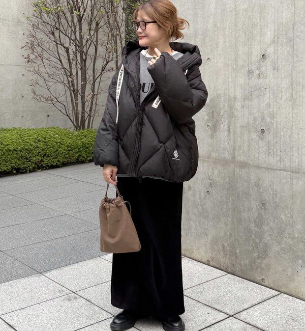  「リサイクルダウンジップアップフードジャケット」|テーラードジャケット|