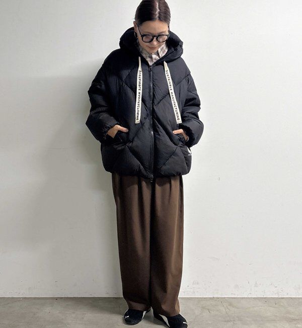  「リサイクルダウンジップアップフードジャケット」|テーラードジャケット|