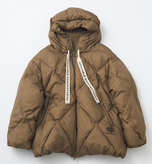  「リサイクルダウンジップアップフードジャケット」|テーラードジャケット|