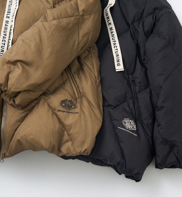  「リサイクルダウンジップアップフードジャケット」|テーラードジャケット|