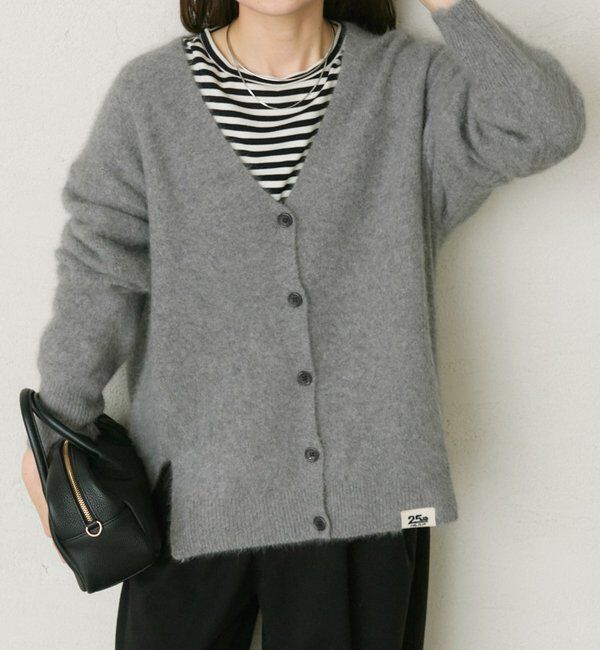  「【25th】FOXウールニットVネックカーディガン」|カーディガン|
