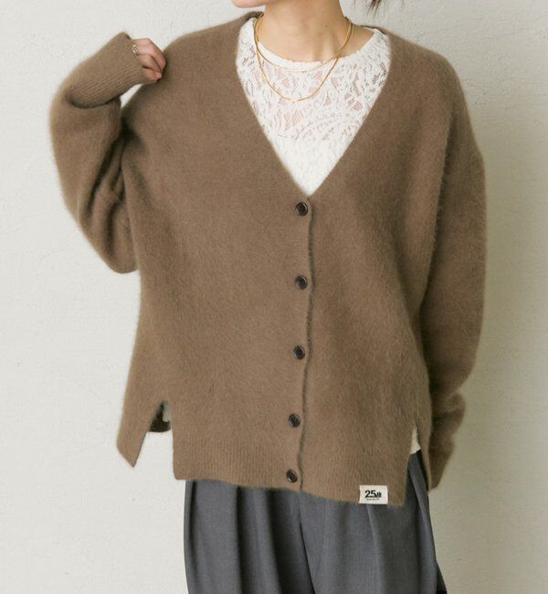  「【25th】FOXウールニットVネックカーディガン」|カーディガン|