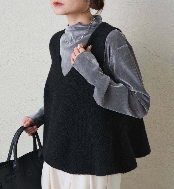  「片畦ニットビスチェ」|ニット・セーター|