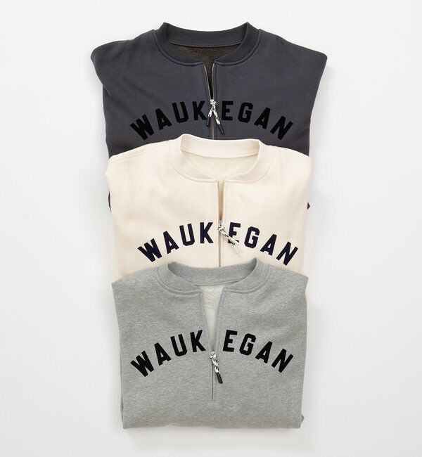  「フロッキープリントハーフジップ裏起毛スウェット」|プルオーバー|