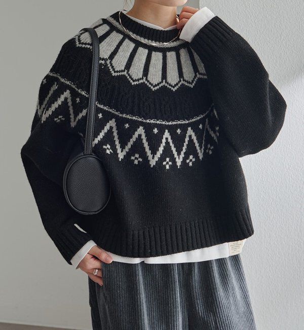  「シェットランドウール求心ニットプルオーバー」|キャミソール|