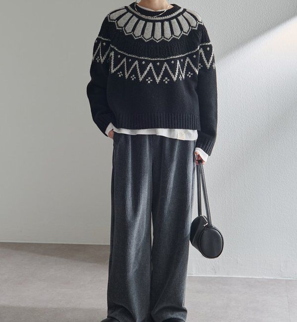  「シェットランドウール求心ニットプルオーバー」|キャミソール|