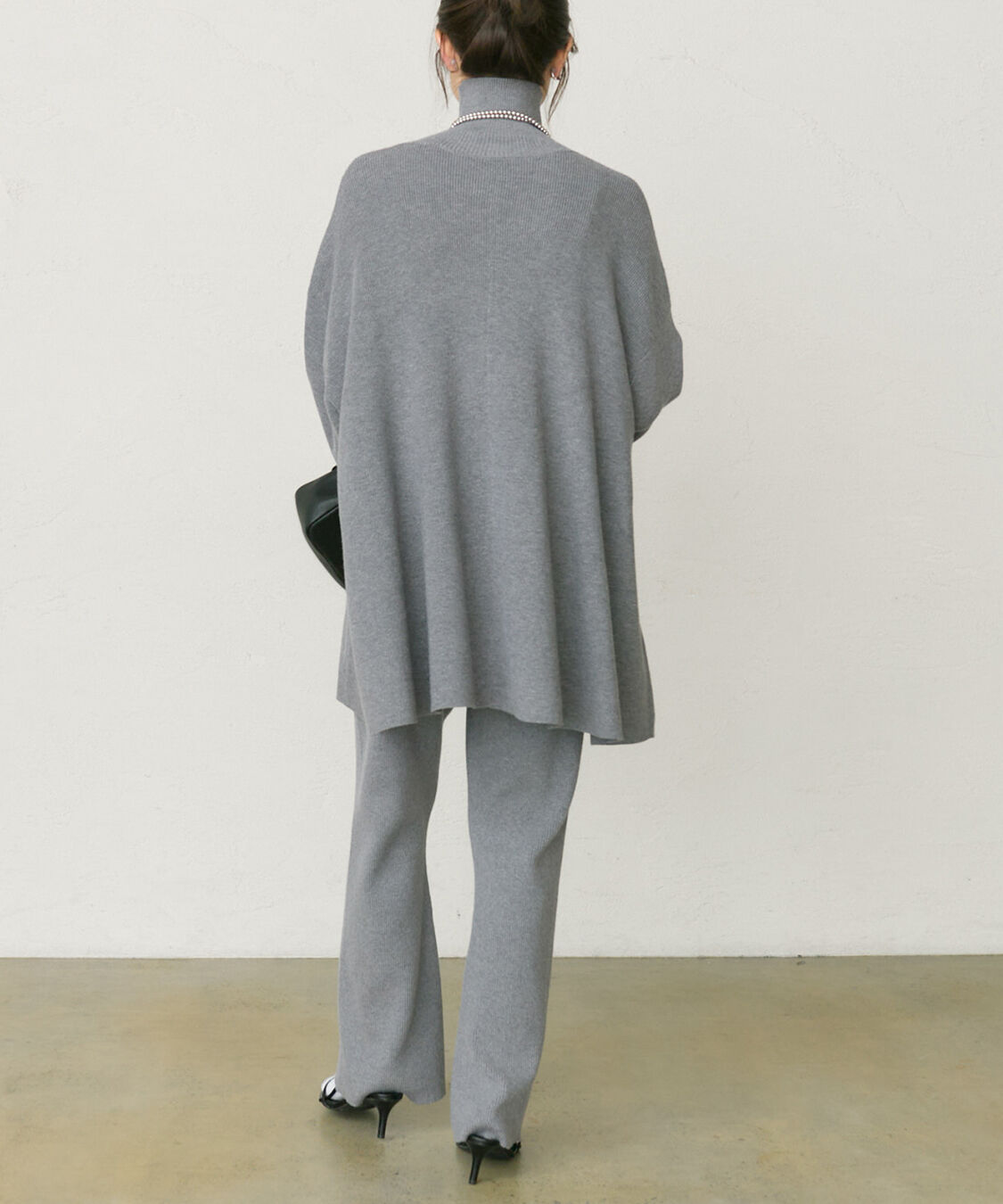  「【セットアップ対応】ハイネックフレアニットプルオーバー」|ニット・セーター|