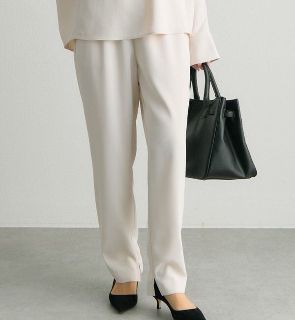  「【Du noir】ストレッチジョーゼットインスリットパンツ」|その他|