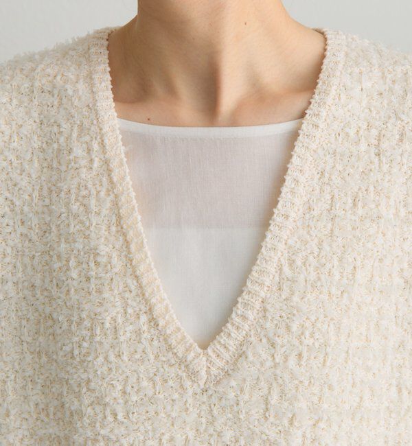  「ツィードライクニットベスト」|ニット・セーター|