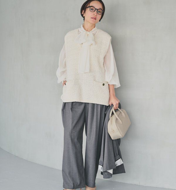  「ツィードライクニットベスト」|ニット・セーター|